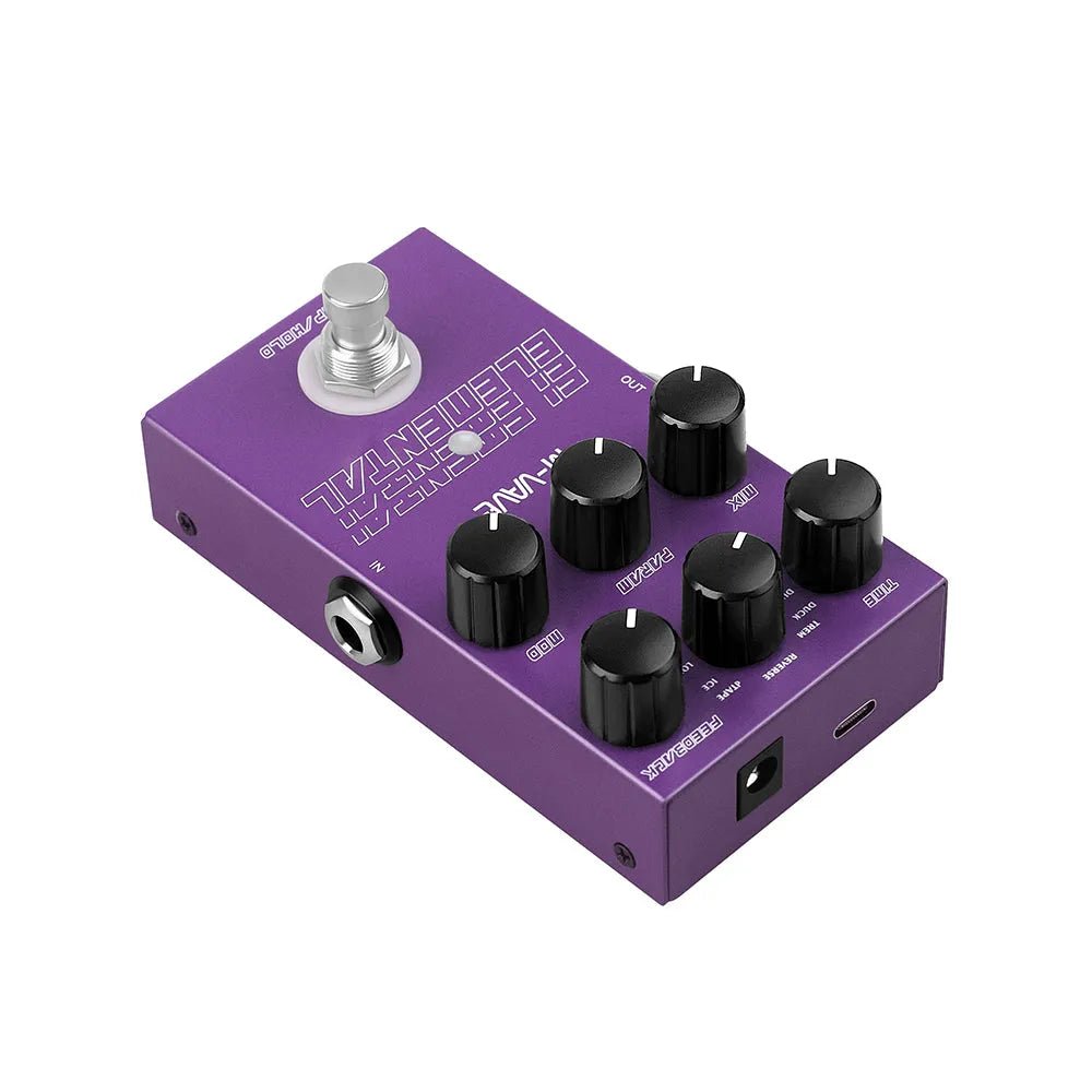Pedal de Efeito Delay Elemental M - VAVE com 9 Tipos de Delay True Bypass M - VAVE VAVE975 5 MVshow
