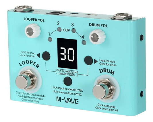 Pedal de Efeito Drum & Looper Lost Tempo M - VAVE M - VAVE VAVE797 2 MVshow