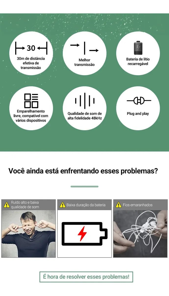 Receptor Transmissor XLR Microfone Sem Fio WP - 7 M - VAVE M - VAVE wp - 7 10 MVshow