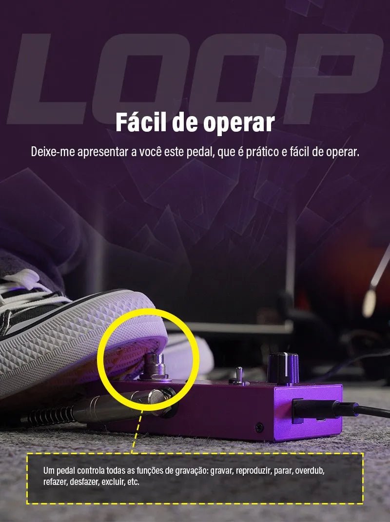 Pedal de Efeito LOOP II M - VAVE M - VAVE 10 MVshow