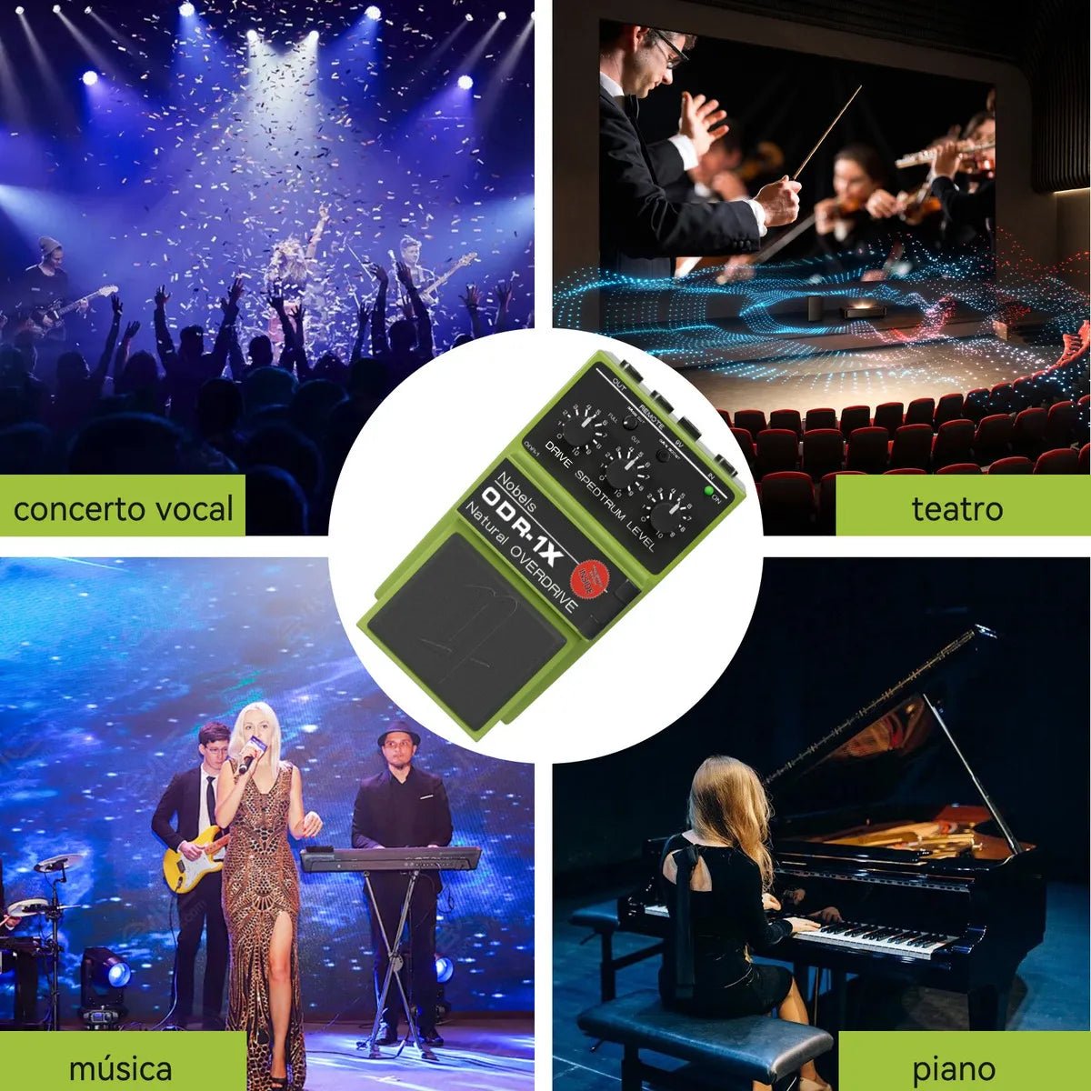 Pedal de Efeito OverDrive Natural ODR - 1X Nobels Nobels ODR - 1X 10 MVshow