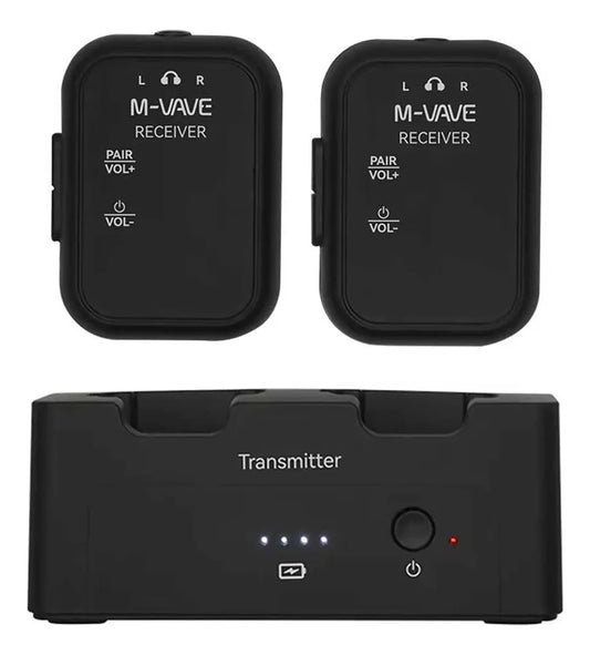 Monitoramento Sem Fio via Fones de Ouvido 2.4GHz 30m WP - 12 M - VAVE M - VAVE wp - 12 2 MVshow