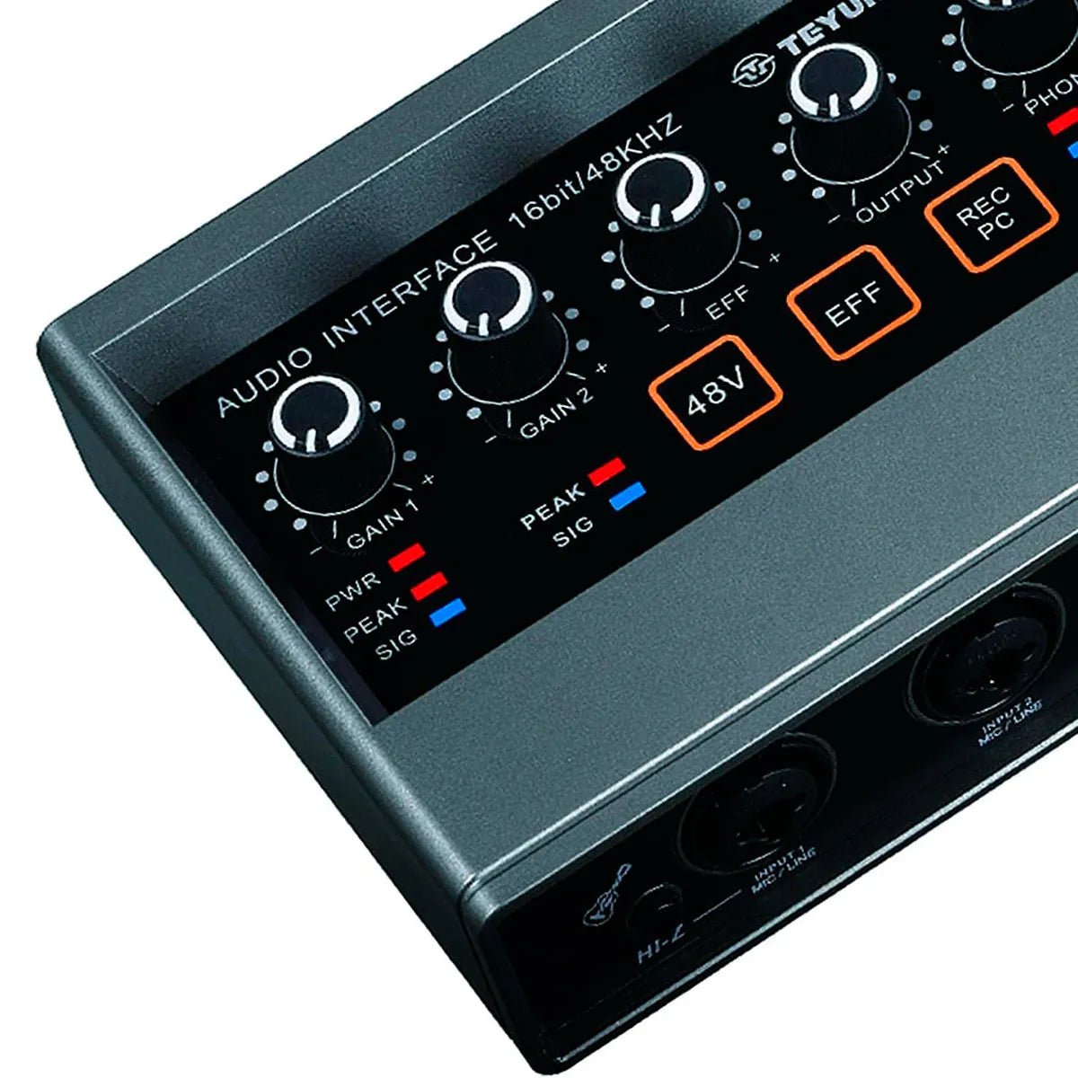 Interface de Áudio 16 - bit e 48KHz 2 entradas e 2 saídas Q16 Teyun Teyun Q - 16 19 MVshow