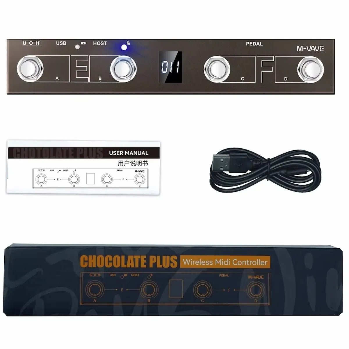 Pedal Controlador MIDI Chocolate Plus M - VAVE M - VAVE chocolate plus 4 MVshow