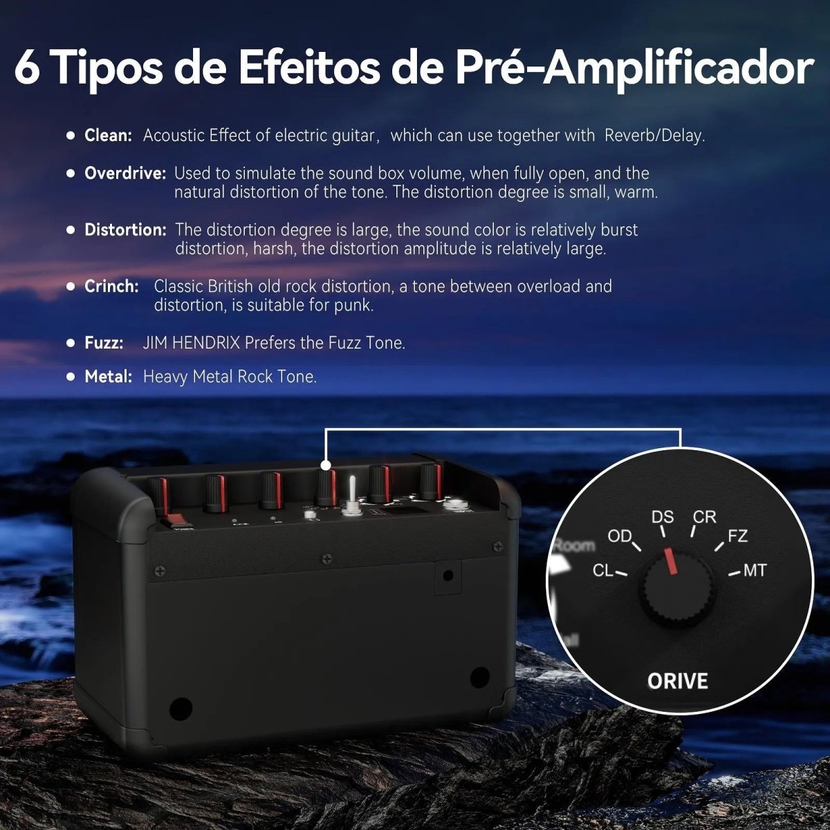 Mini - Amplificador para Guitarra e Baixo VD15W Vedo VEDO VD - 15W 4 MVshow