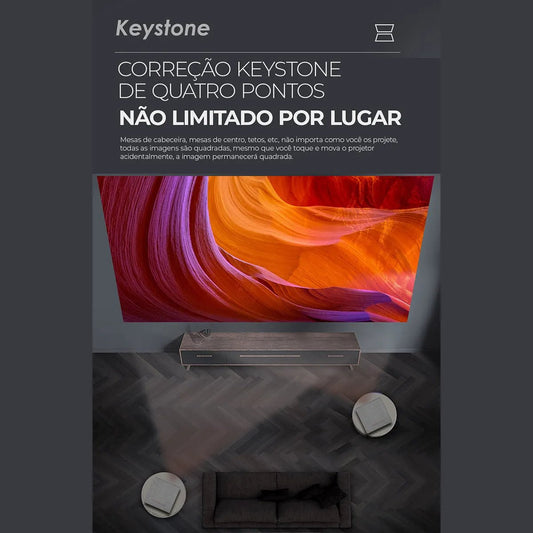 Projetor T55 Cinza Portátil - 1920x1080p WIFI e Android - Wanbo Wanbo T55 2 MVshow