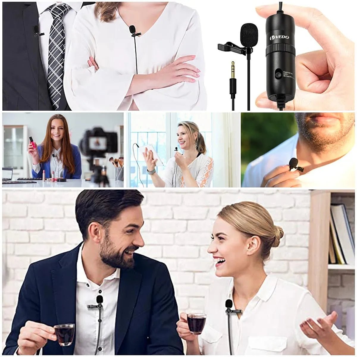 Microfone de Lapela com Fio VD - 2 Vedo VEDO VD - 2 8 MVshow