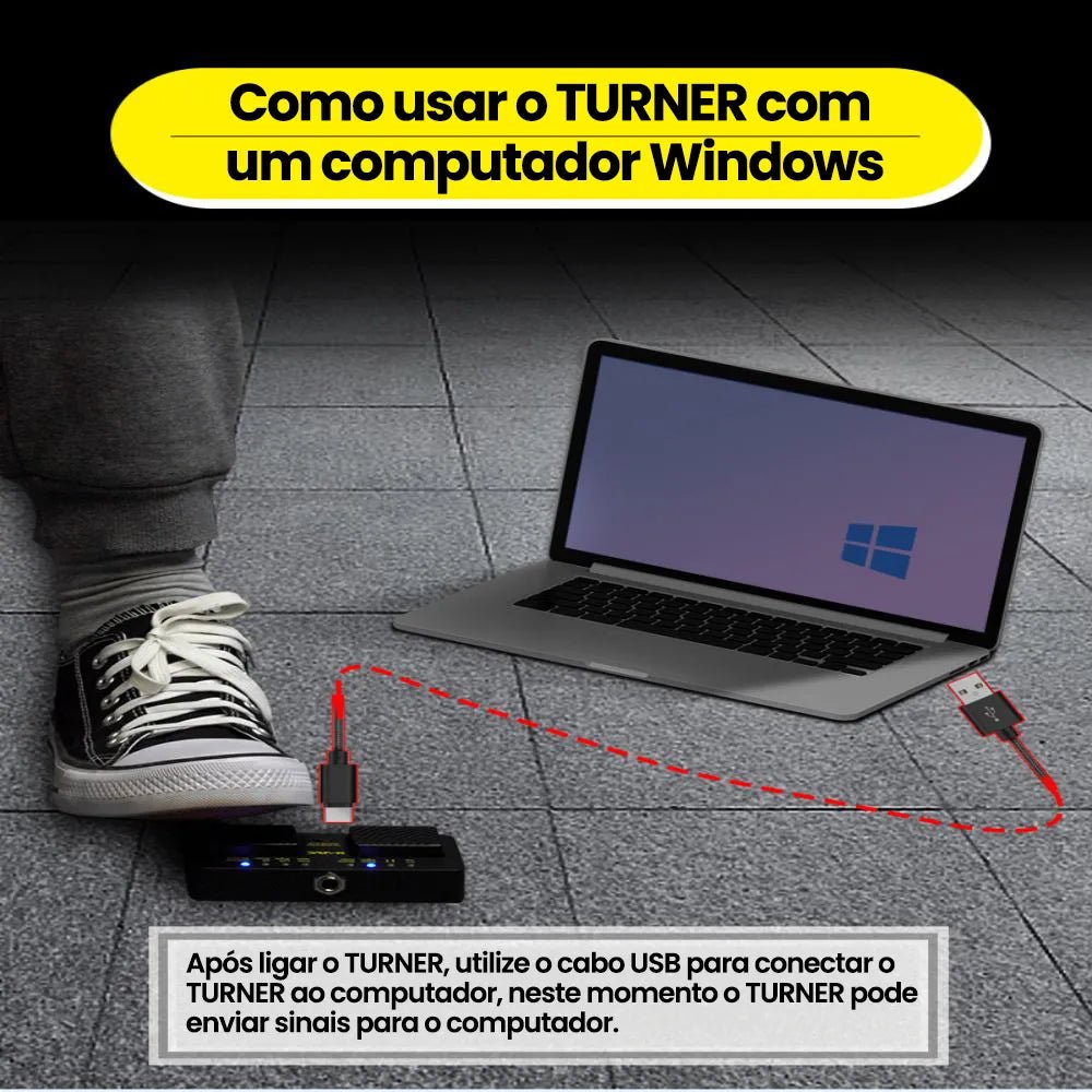 Pedal Passador de Páginas Page Turner Silêncioso e Bluetooth Turner VAVE368 M - VAVE M - VAVE VAVE368 6 MVshow