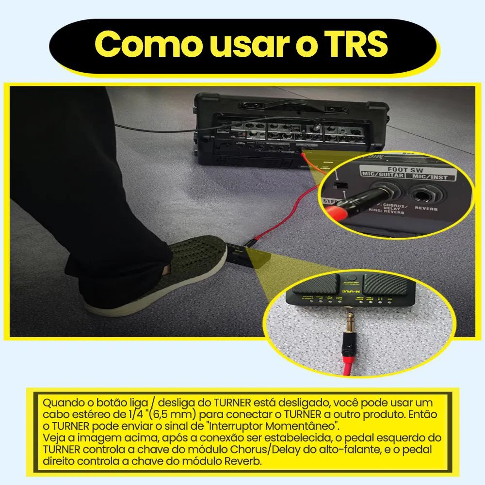 Pedal Passador de Páginas Page Turner Silêncioso e Bluetooth Turner VAVE368 M - VAVE M - VAVE VAVE368 11 MVshow