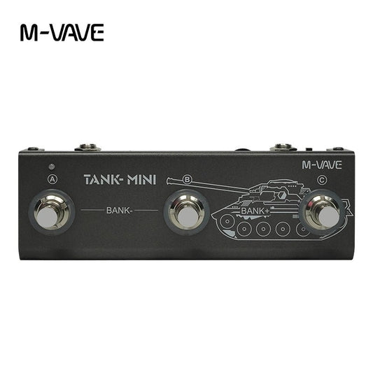 Pedaleira Tank Mini Multifunção para Guitarra e Baixo Preta M - VAVE - MVshow