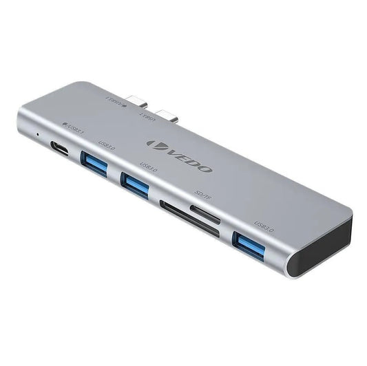 Hub USB - C 6 em 1 - Adaptador para MacBook Air 13 SD TF USB - C USB 3.0 Micro SD - Vedo VEDO UCN3317 1 MVshow