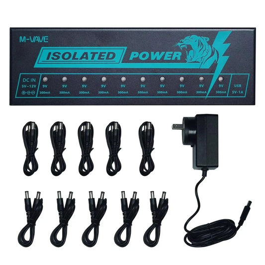 Fonte de Alimentação para Pedal - 10 Saídas de 300mhA M - VAVE M - VAVE VD - SK2 1 MVshow