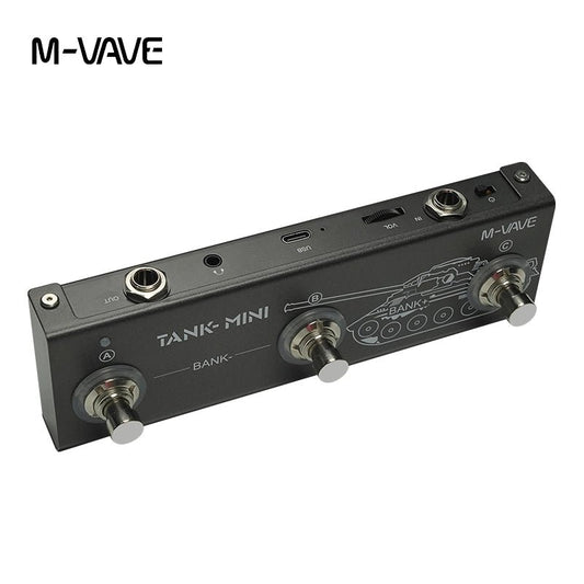 Pedaleira Tank Mini Multifunção para Guitarra e Baixo Preta M - VAVE - MVshow