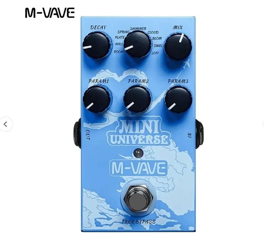 Pedal de Efeito Reverb Mini Universe M - VAVE 9 Tipos de Reverb True Bypass para Guitarra e Baixo M - VAVE VAVE974 1 MVshow