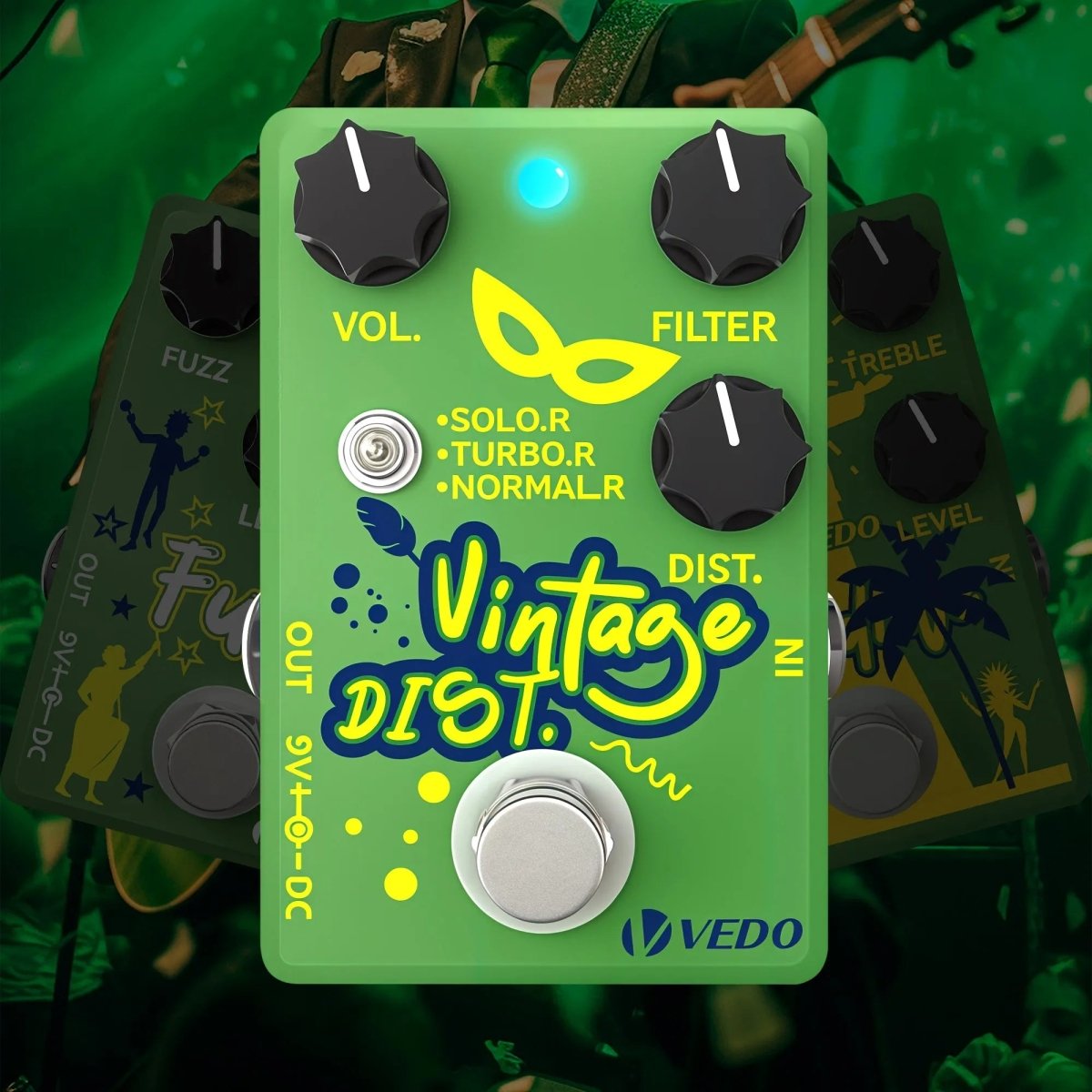 Pedal de Efeito Vedo Distorção Vintage G600V True Bypass para Guitarra VEDO G600V 3 MVshow