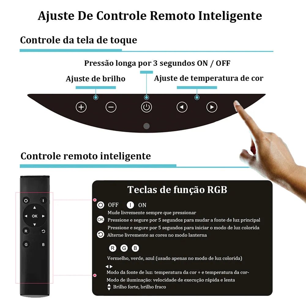 Ring Light RGB com Controle Remoto - Suporte para Câmera ou Celular MVshow HQ - 18RGB 3 MVshow