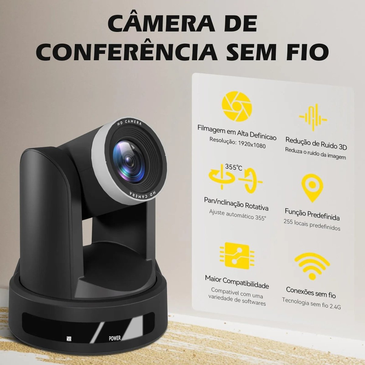 Câmera PTZ 20x HD 1080p - HTML e SDI - Vedo VEDO UV200 - 20X 4 MVshow