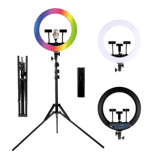 Ring Light RGB com Controle Remoto - Suporte para Câmera ou Celular MVshow HQ - 18RGB 1 MVshow