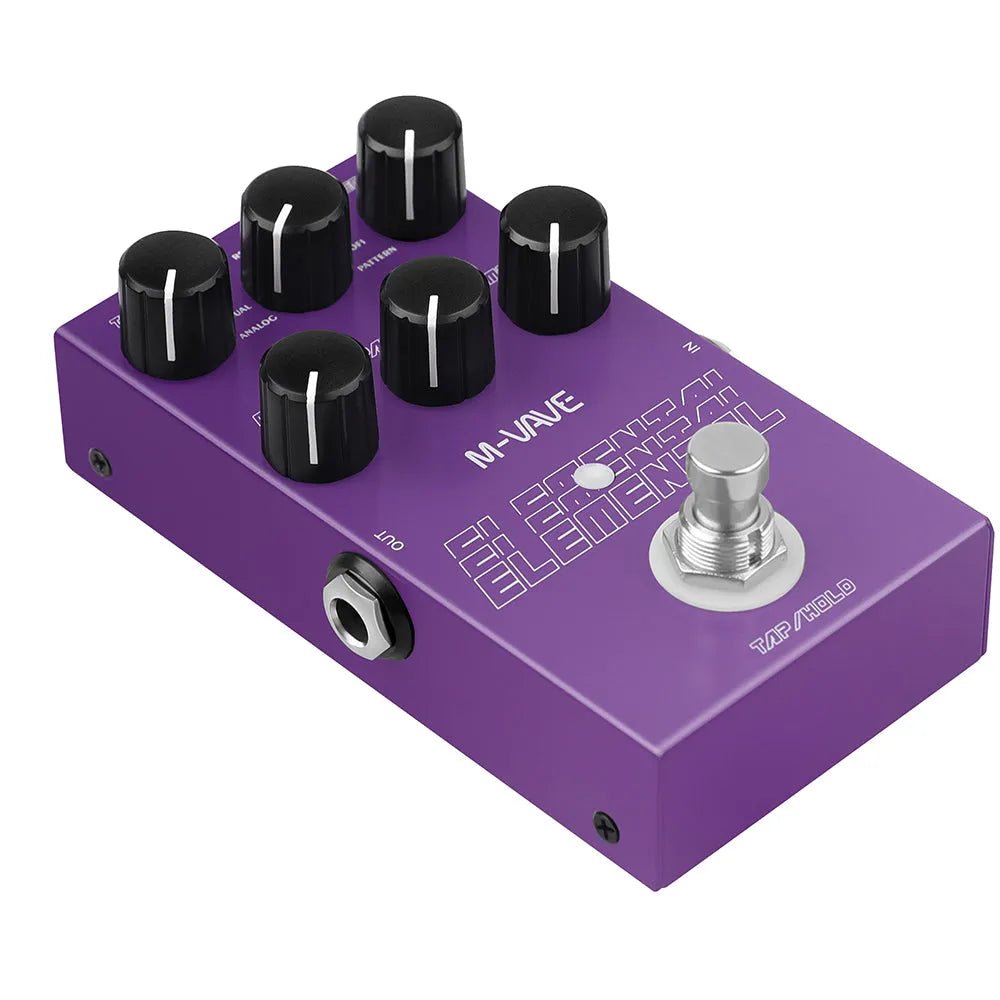Pedal de Efeito Delay Elemental M - VAVE com 9 Tipos de Delay True Bypass M - VAVE VAVE975 3 MVshow