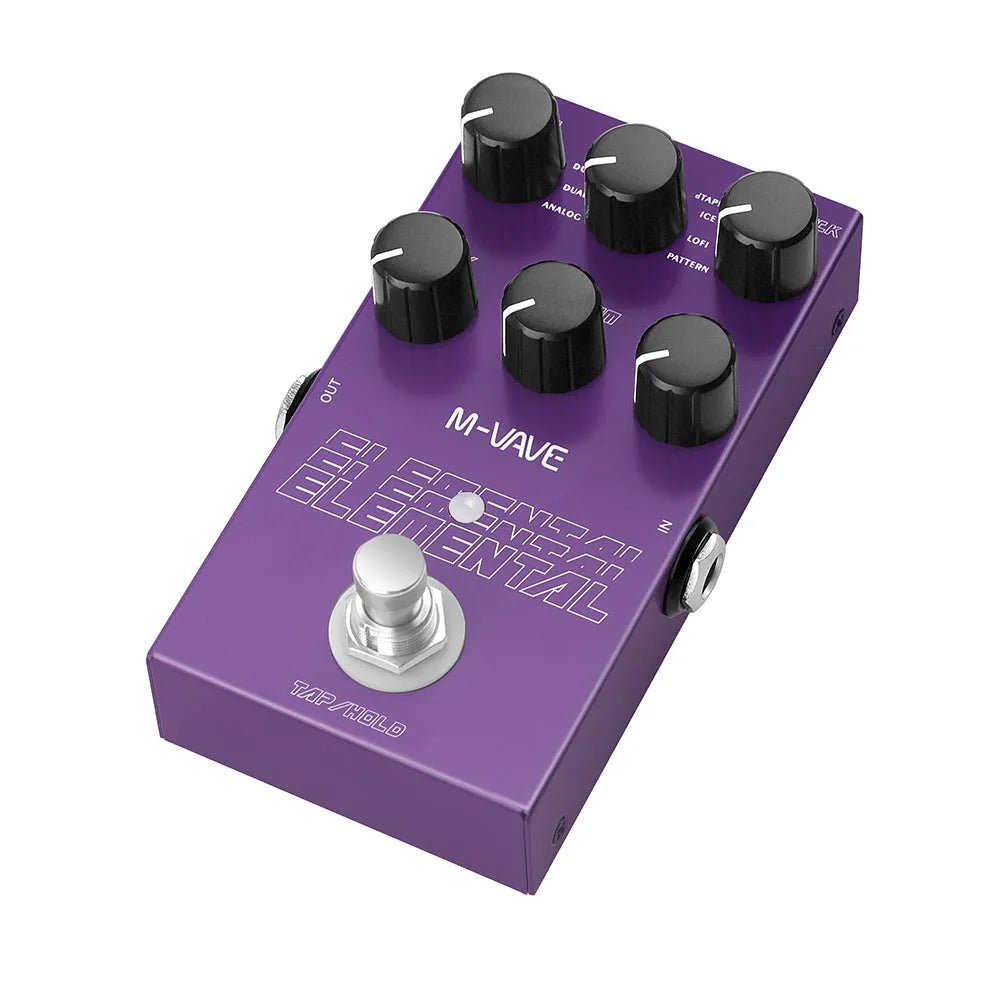 Pedal de Efeito Delay Elemental M - VAVE com 9 Tipos de Delay True Bypass M - VAVE VAVE975 4 MVshow