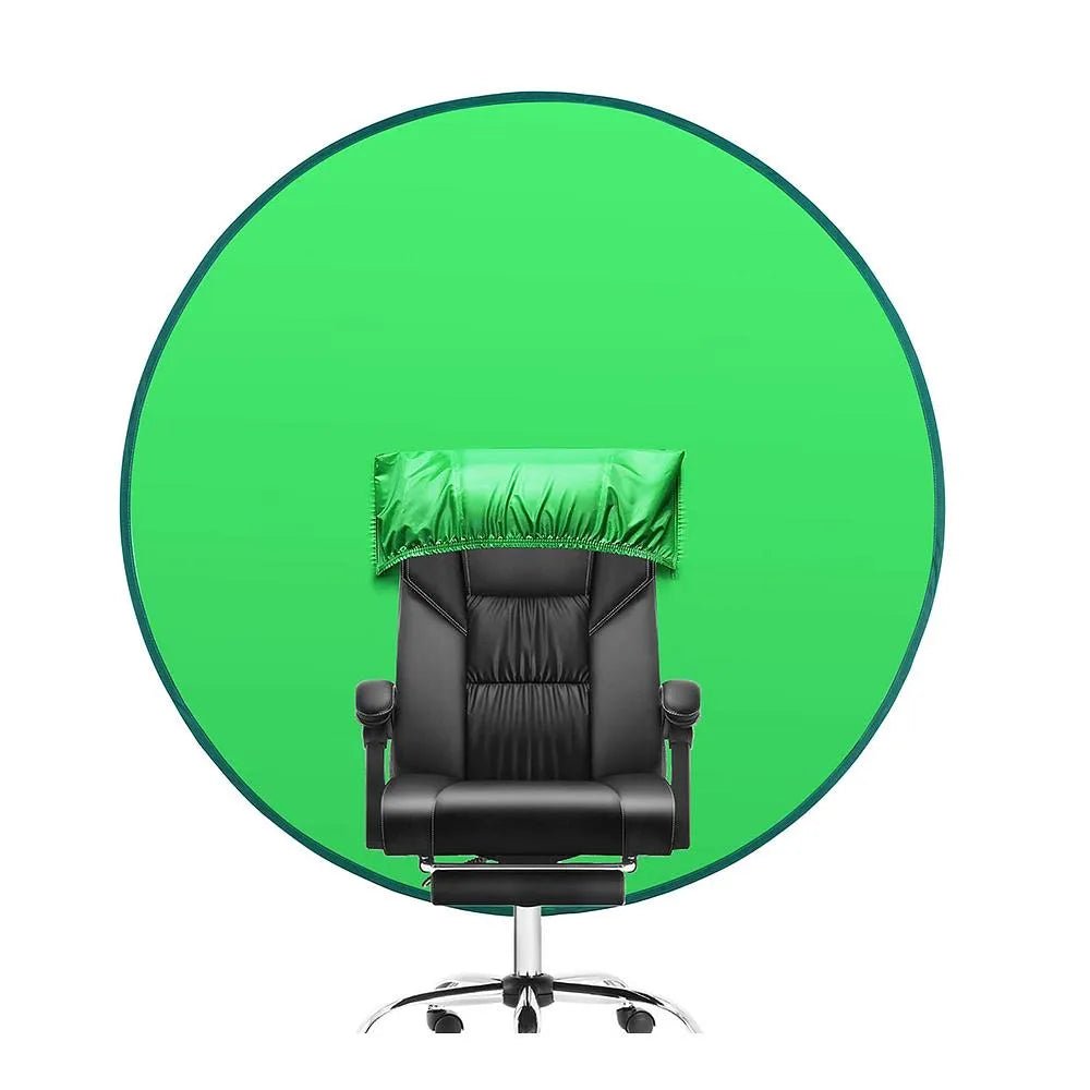 Chroma Key Redondo Dupla Face Azul e Verde com Suporte para Cadeira MVshow DS142L 4 MVshow