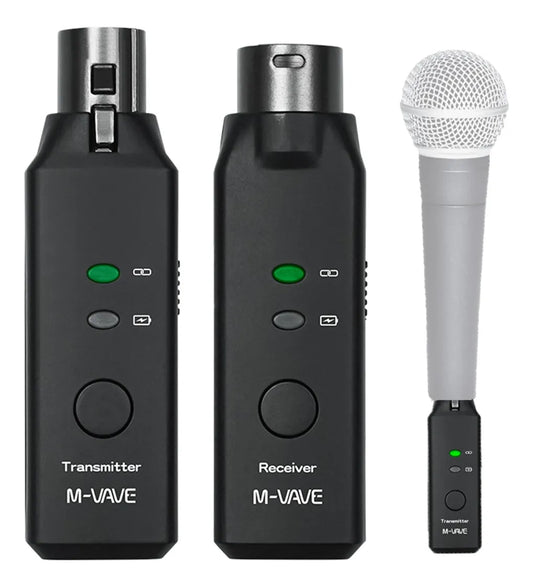 Receptor Transmissor XLR Microfone Sem Fio WP - 7 M - VAVE M - VAVE wp - 7 1 MVshow