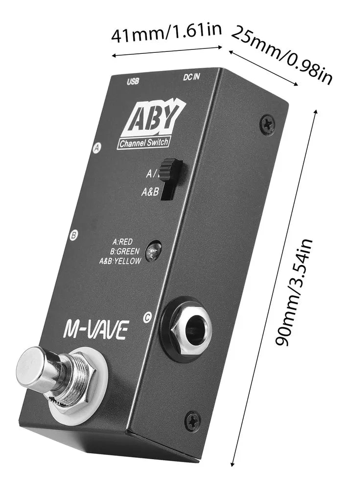 Pedal de Efeitos Seletor Channel Switch ABY M - VAVE para Guitarra M - VAVE VAVE786 4 MVshow
