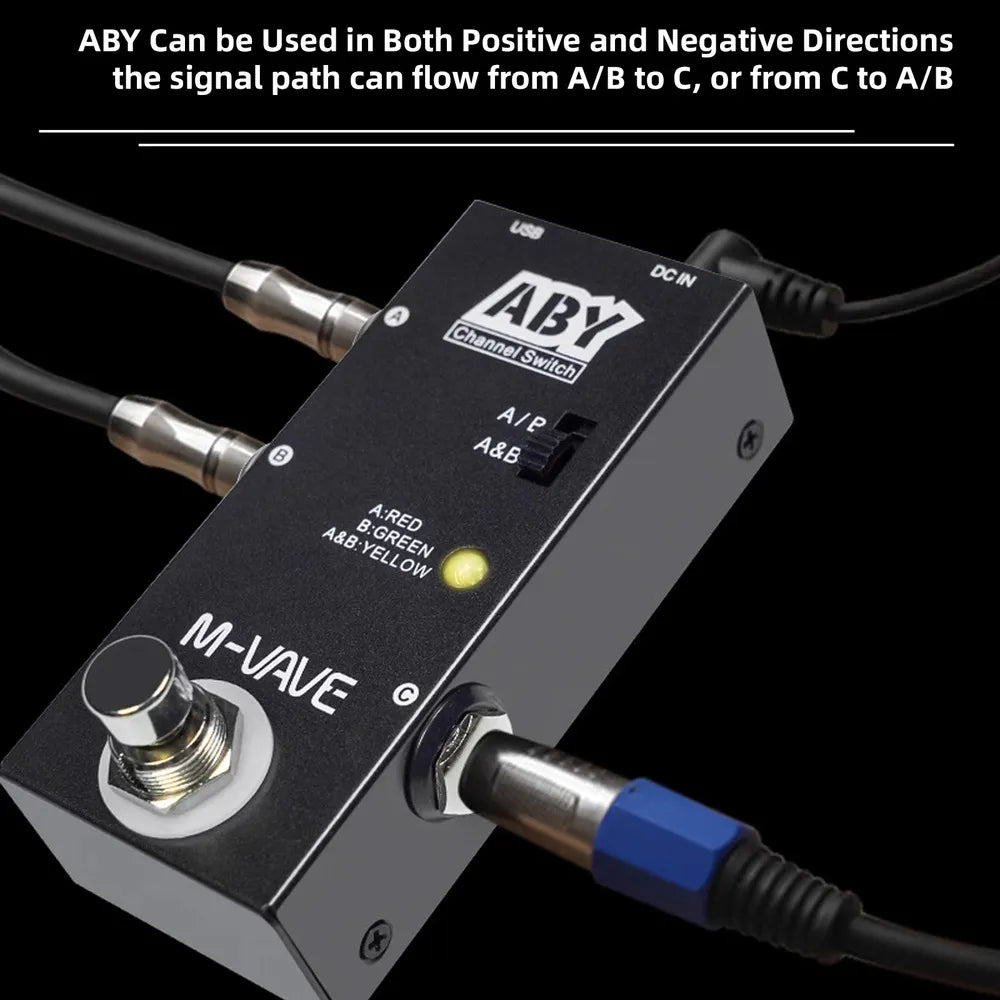 Pedal de Efeitos Seletor Channel Switch ABY M - VAVE para Guitarra M - VAVE VAVE786 3 MVshow