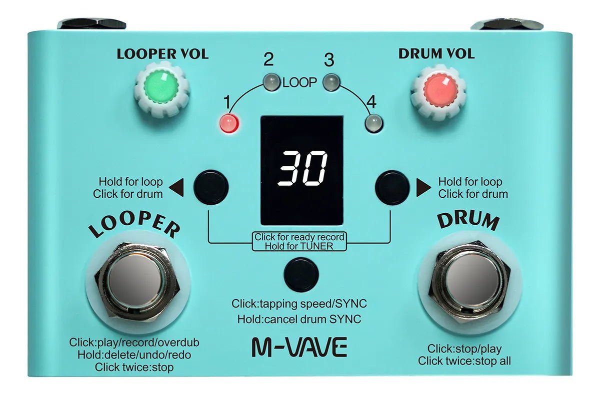 Pedal de Efeito Drum & Looper Lost Tempo M - VAVE M - VAVE VAVE797 1 MVshow