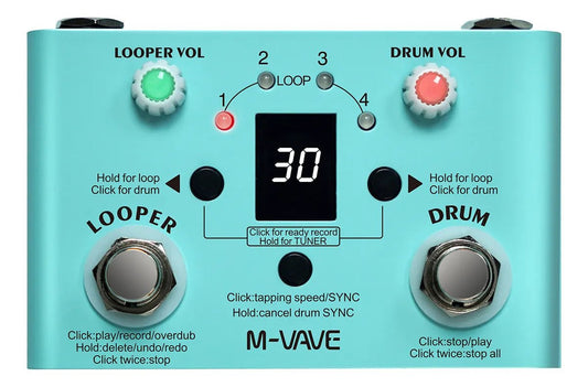 Pedal de Efeito Drum & Looper Lost Tempo M - VAVE M - VAVE VAVE797 1 MVshow