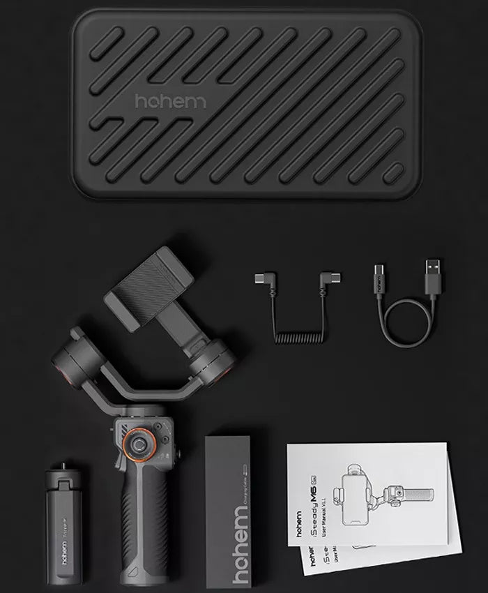 Estabilizador Gimbal Hohem i - Steady M6 Kit 3 eixos para celulares smartphones Hohem M6 KIT 8 MVshow