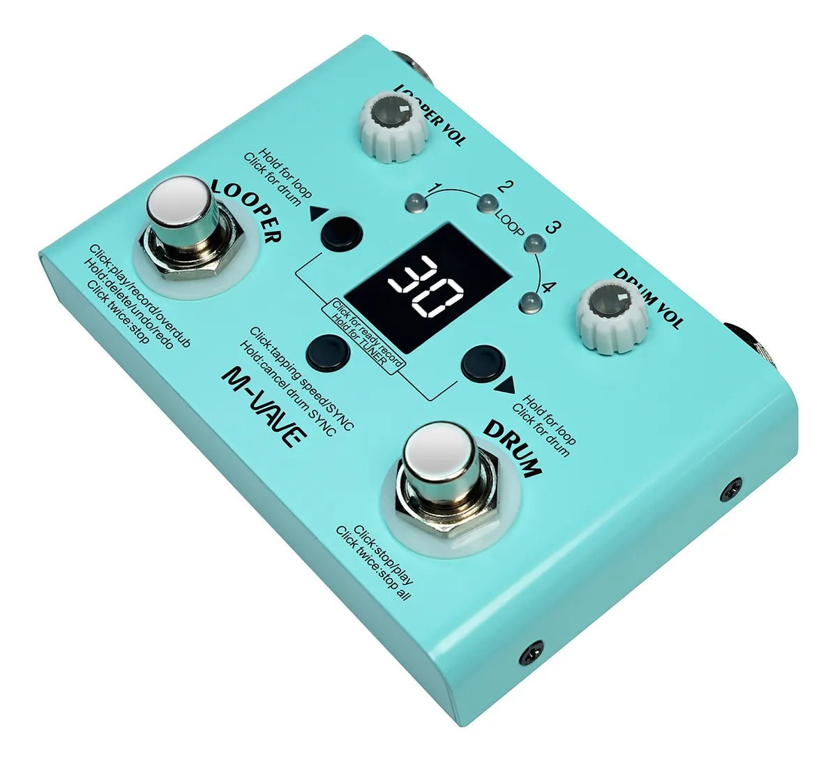 Pedal de Efeito Drum & Looper Lost Tempo M - VAVE M - VAVE VAVE797 6 MVshow