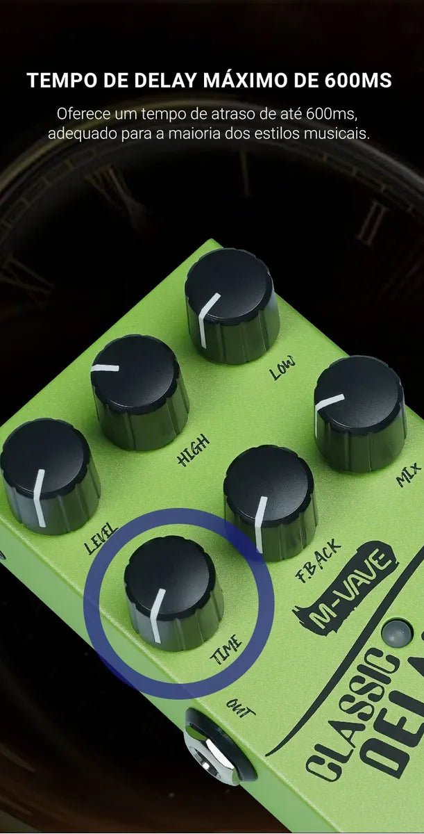 Pedal de Efeito Classic Delay VAVE785 M - VAVE True Bypass M - VAVE VAVE785 3 MVshow