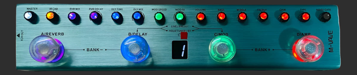 Pedaleira de Guitarra Multi - Efeitos Tank G M - Vave - M - VAVE Brasil