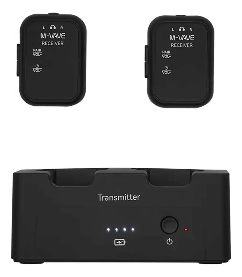 Monitoramento Sem Fio via Fones de Ouvido 2.4GHz 30m WP - 12 M - VAVE M - VAVE wp - 12 3 MVshow