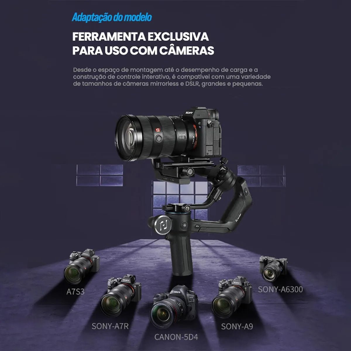 Estabilizador Profissional para Câmeras - Gimbal Scorp - C - Feiyutech - MV Show