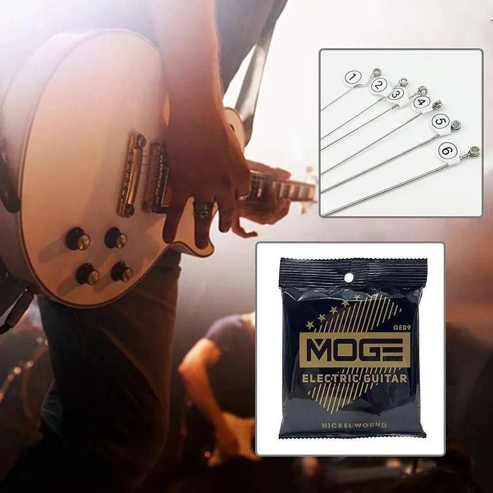 Cordas em Aço e Níquel para Guitarra Elétrica de 0,23mm a 1,06mm GE09 MOGE MOGE GE09 5 MVshow