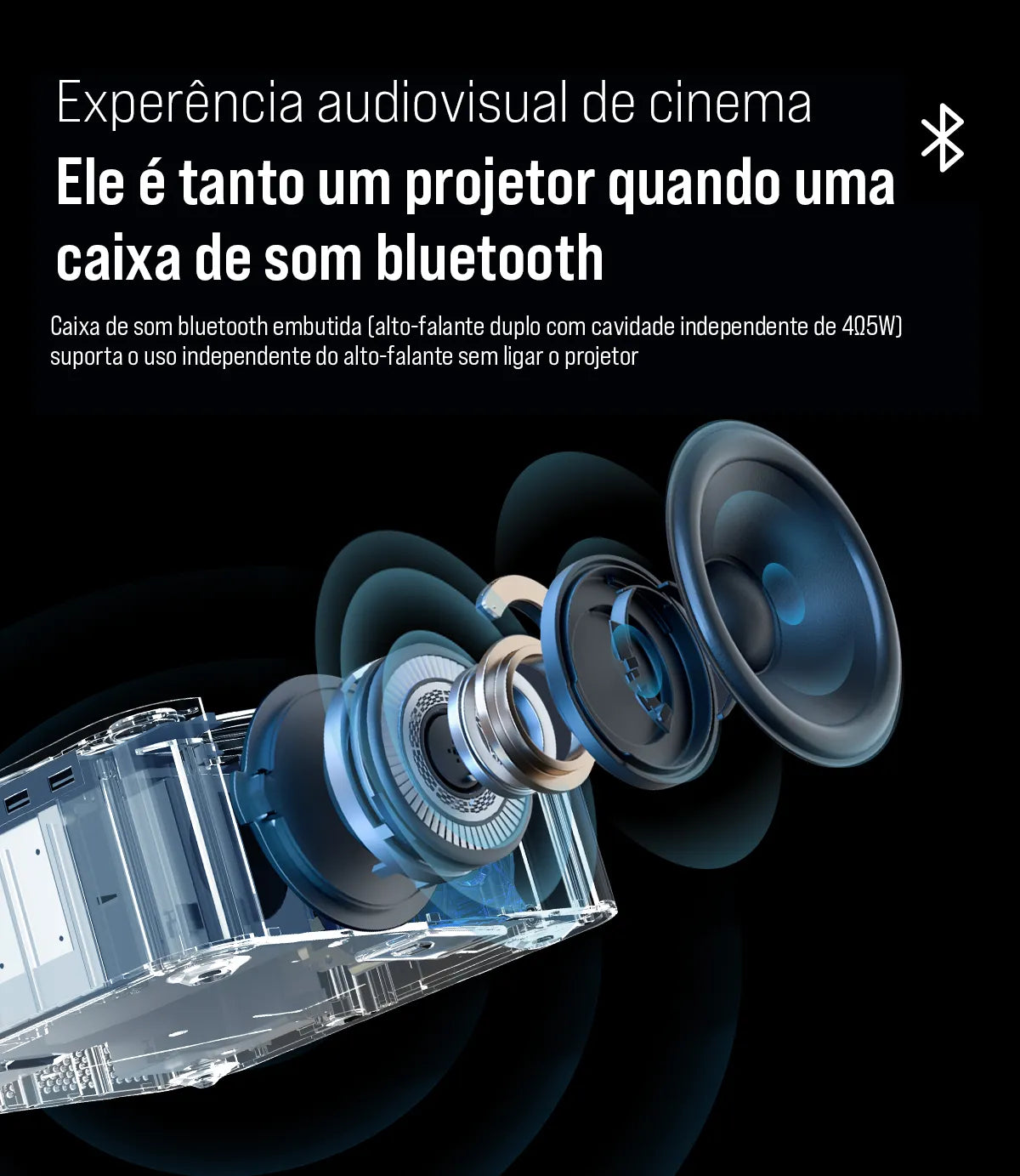 Projetor LED Portátil Full HD - Android e WIFI - Vedo VEDO HDK8 13 MVshow