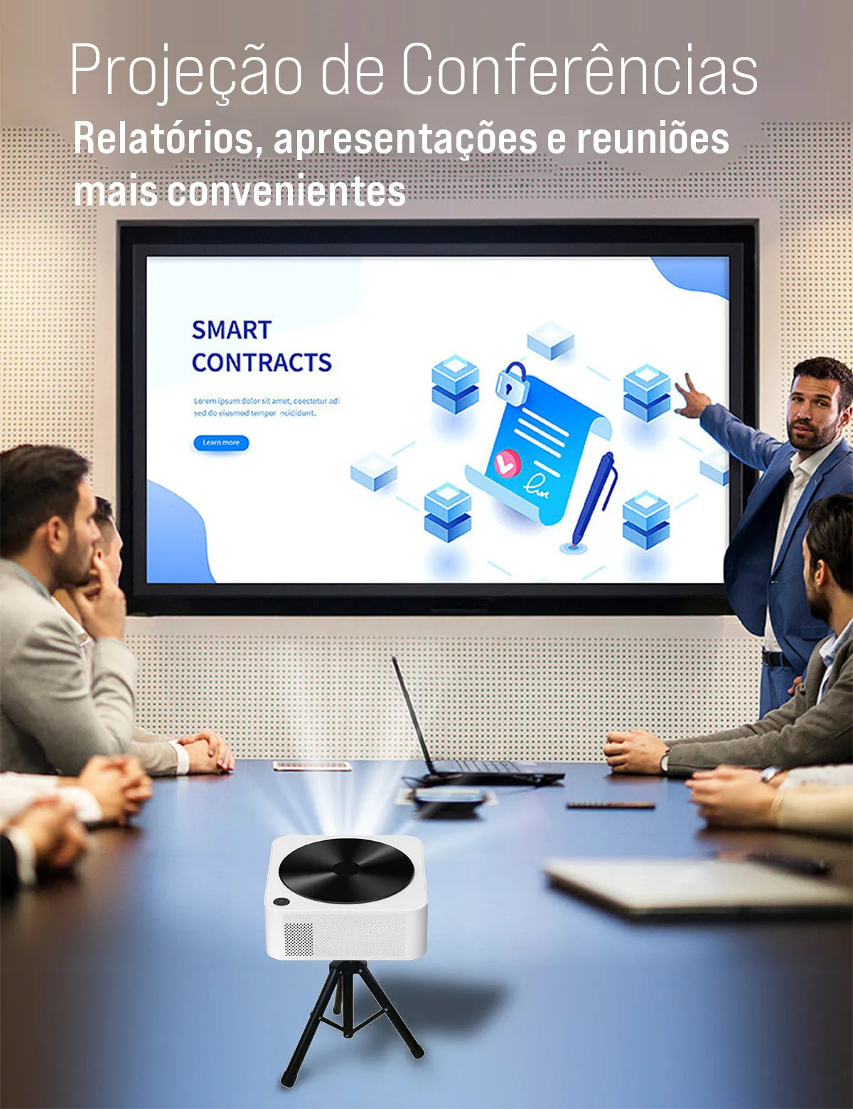Projetor LED Portátil Full HD - Android e WIFI - Vedo VEDO HDK8 24 MVshow