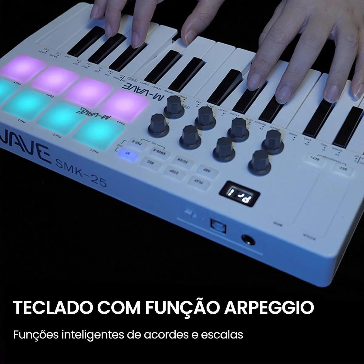 Controlador MIDI Portátil e Sem Fio de 25 Chaves K25 M - VAVE M - VAVE K25 3 MVshow