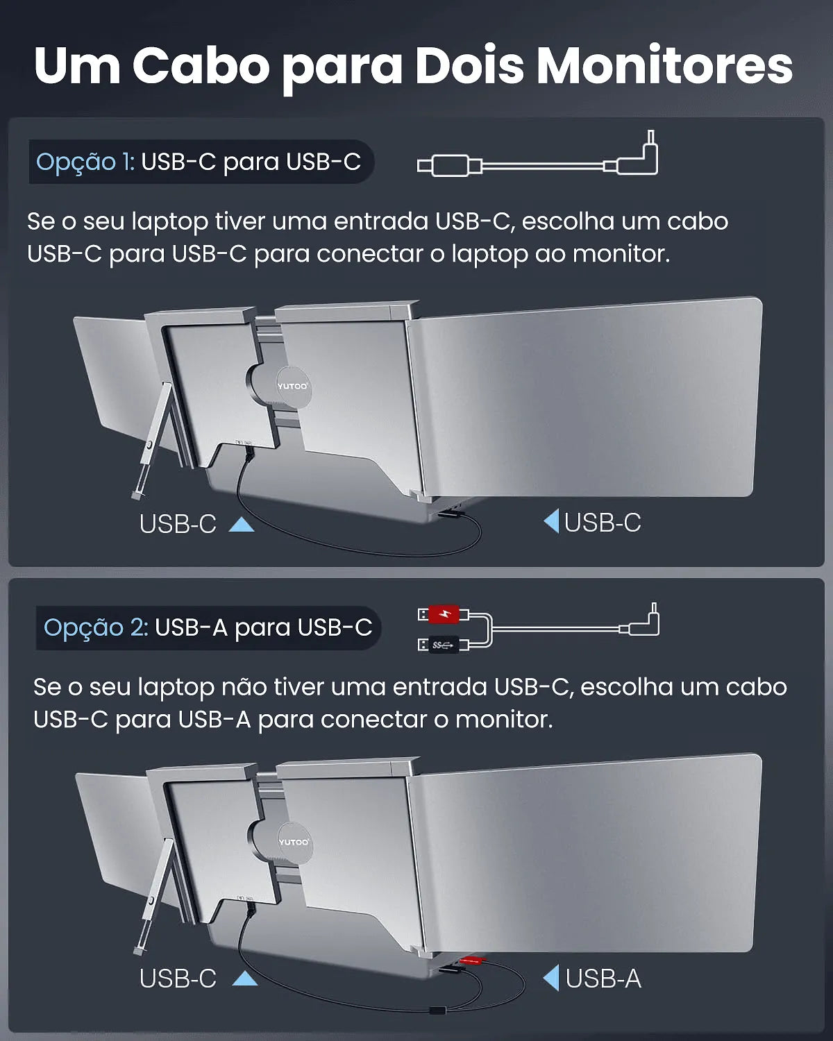 Extensor de Tela para Notebook - Monitor Duplo Full HD - Vedo - MV Show