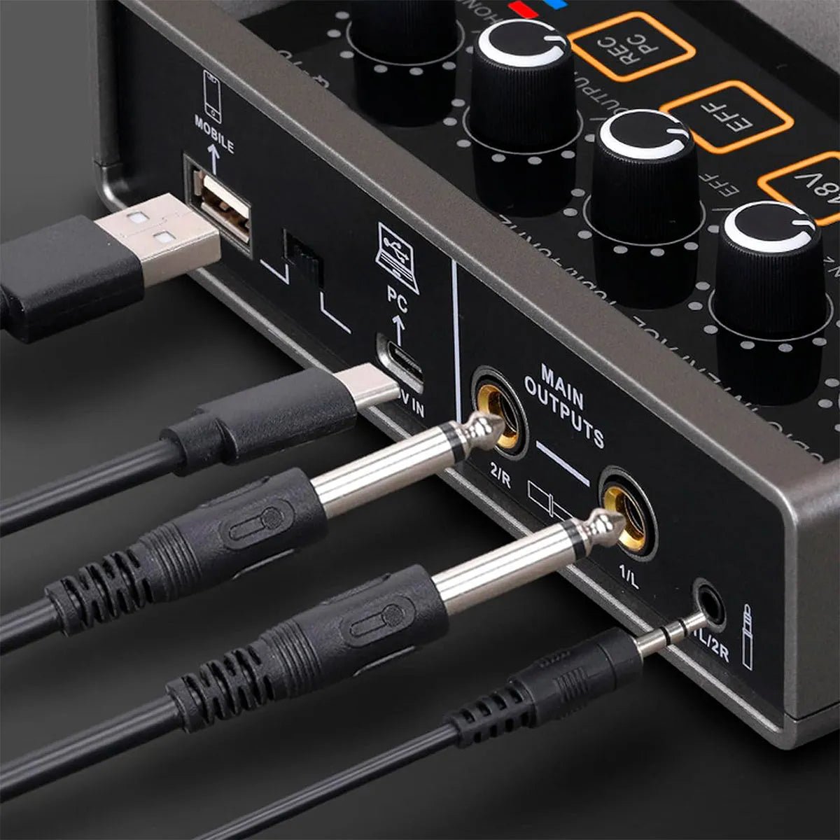 Interface de Áudio 16 - bit e 48KHz 2 entradas e 2 saídas Q16 Teyun Teyun Q - 16 4 MVshow
