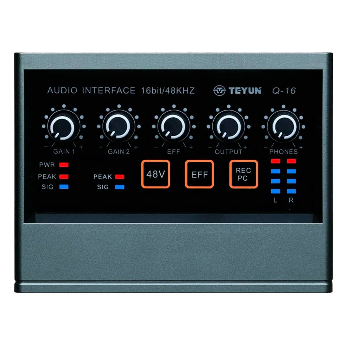 Interface de Áudio 16 - bit e 48KHz 2 entradas e 2 saídas Q16 Teyun Teyun Q - 16 18 MVshow