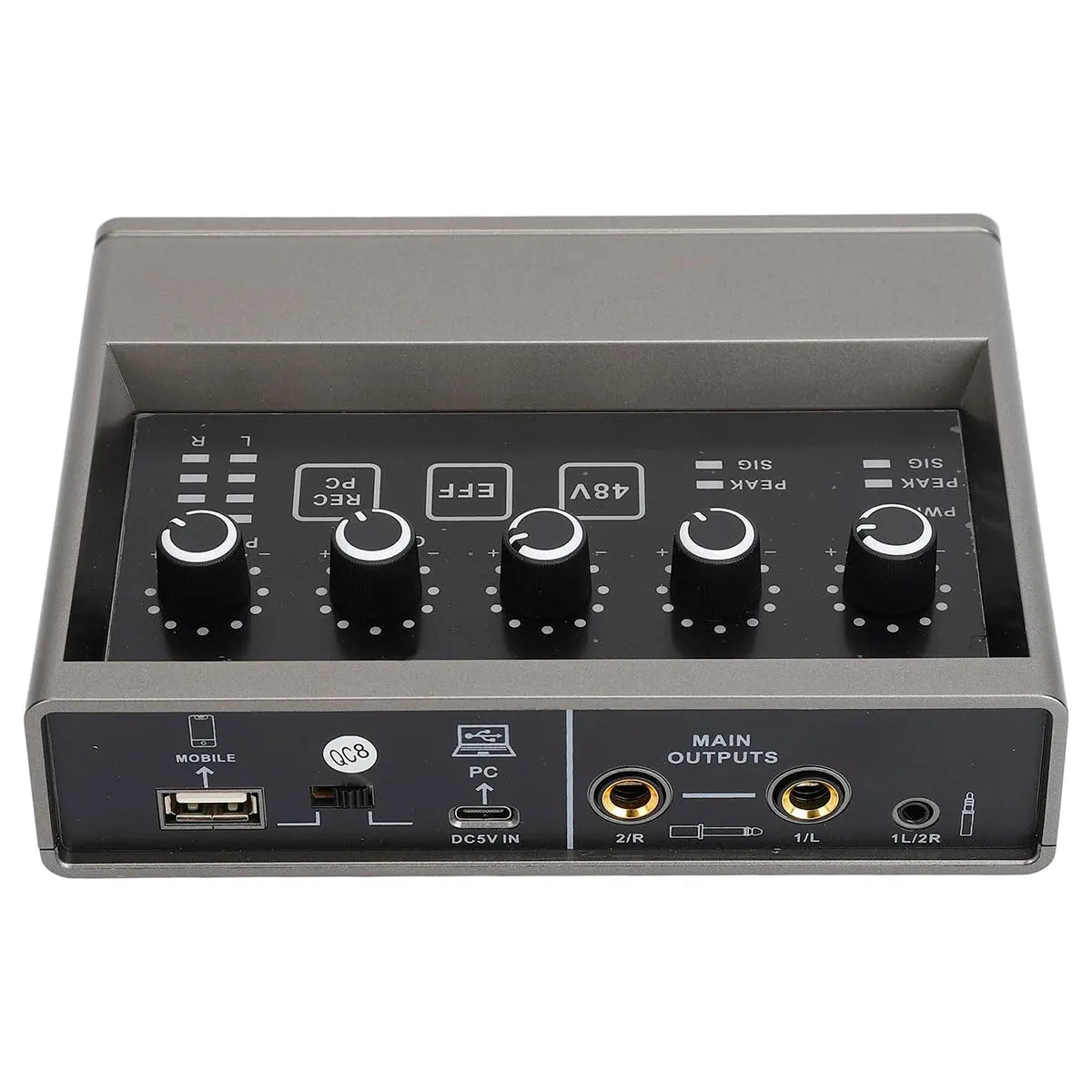 Interface de Áudio 16 - bit e 48KHz 2 entradas e 2 saídas Q16 Teyun Teyun Q - 16 1 MVshow