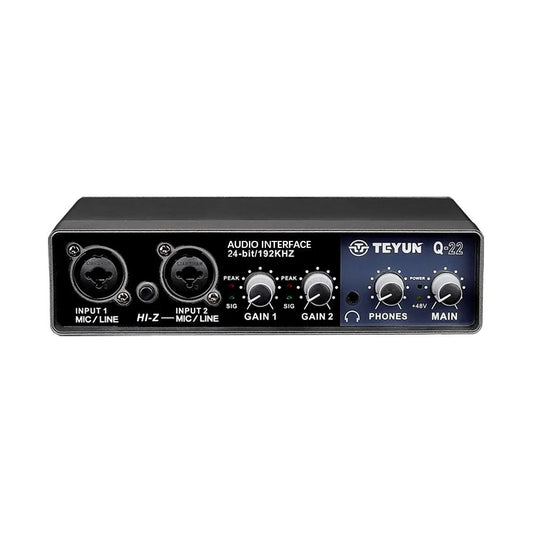 Interface de Áudio 24 - bit a 192KHz - Mixer 2 In 2 Out - Teyun - MV Show