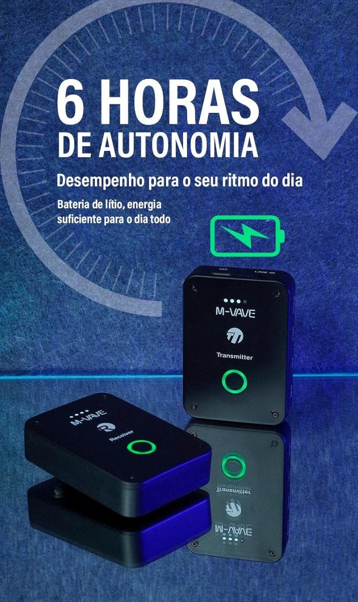 Receptor Wireless 2.4ghz para Fone de Ouvido WP - RE M - VAVE M - VAVE WP - RE 3 MVshow