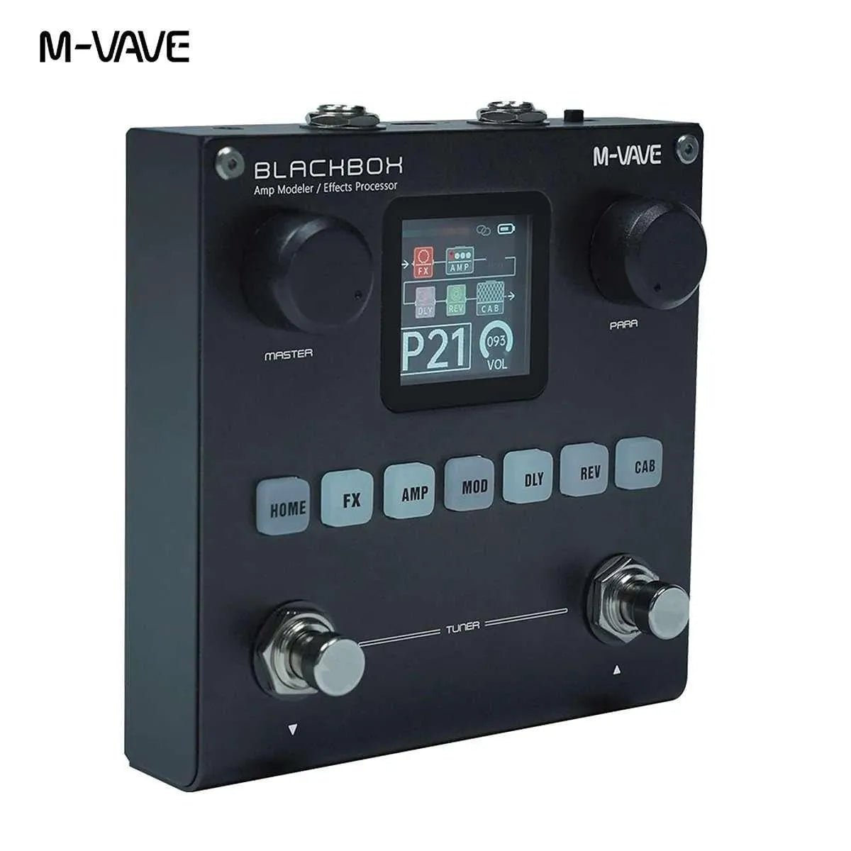 Pedaleira Multi Efeitos BLACKBOX M - VAVE para Guitarra M - VAVE BLACKBOX 2 MVshow