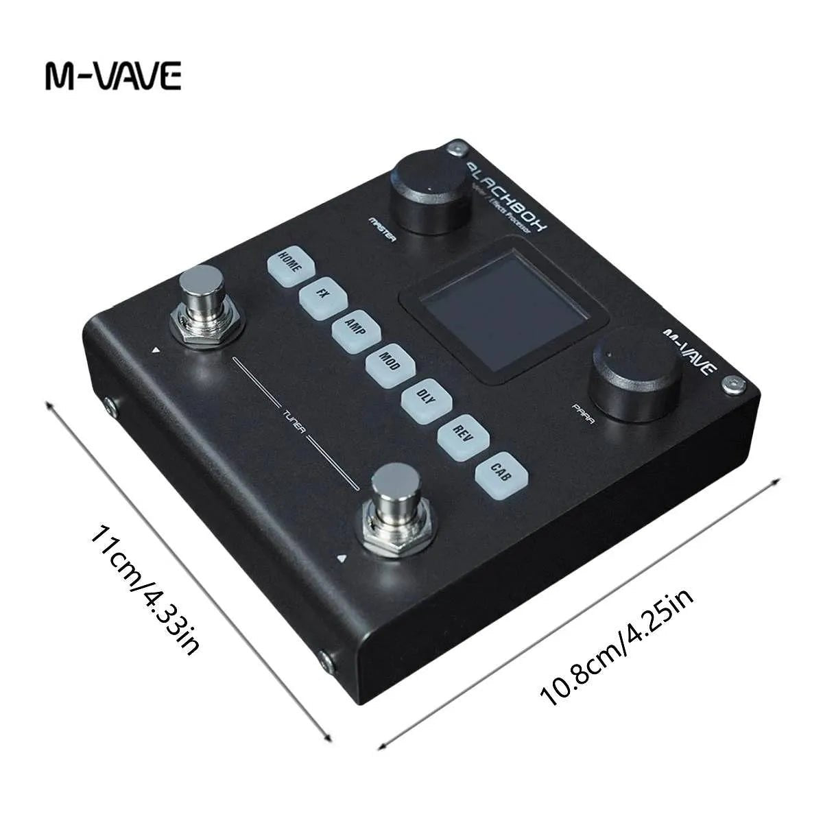 Pedaleira Multi Efeitos BLACKBOX M - VAVE para Guitarra M - VAVE BLACKBOX 4 MVshow