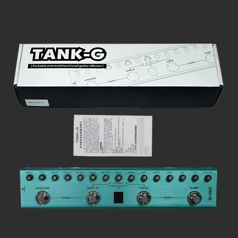 Pedaleira de Guitarra Multi - Efeitos Tank G M - Vave - MV Show