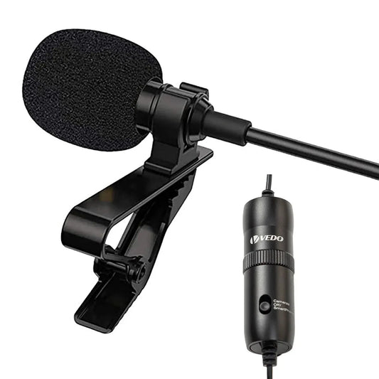 Mini Microfone de Lapela com Condensado e Fio - Vedo - MV Show